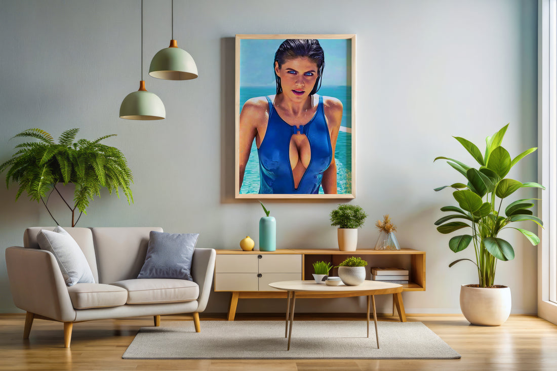 Alexandra Daddario Bikini Poster or Canvas Wall Art print
