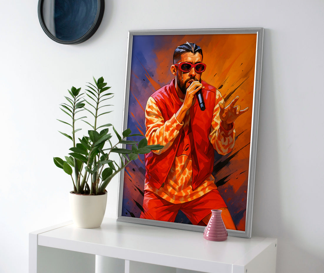 Bad Bunny poster canvas painting wall art print decor