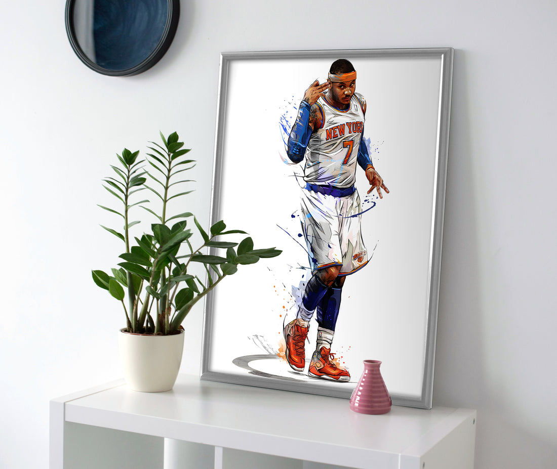 Carmelo Anthony Knicks Poster canvas wall art print painting
