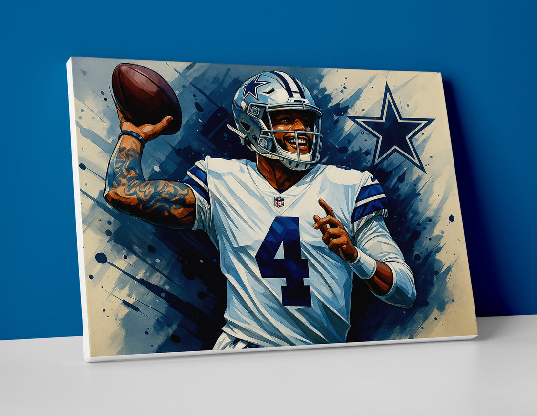 Dak Prescott Painting Poster canvas wall art print artwork decor