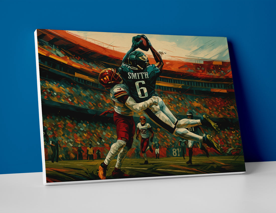 DeVonta Smith poster canvas painting eagles wall art print decor football