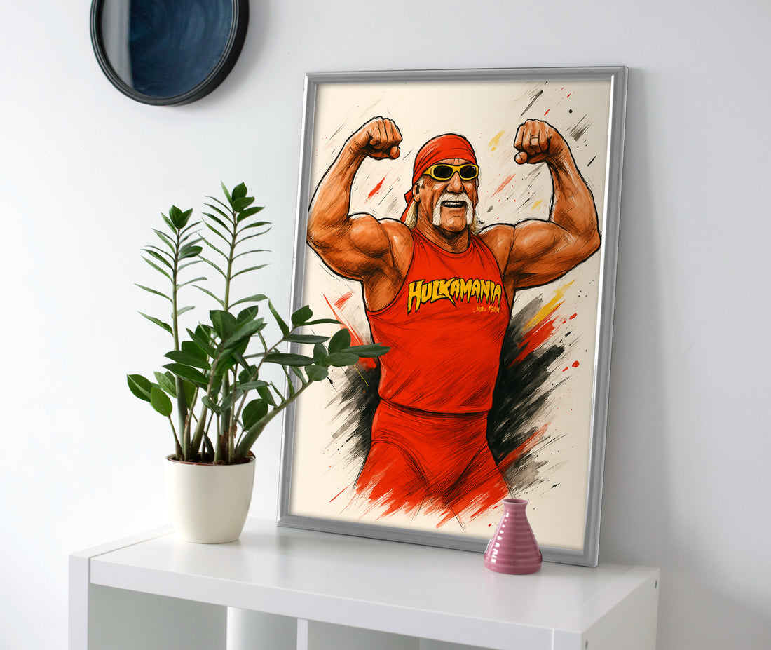 Hulk Hogan poster canvas hulkamania wall art print painting