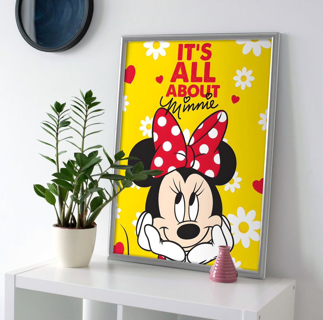 It's All About Minnie Mouse Poster or Canvas Print Wall Art disney decor