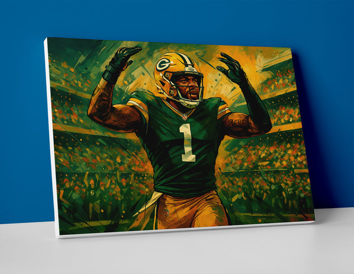 Micah Parsons Packers Poster canvas painting green bay packers wall art print decor