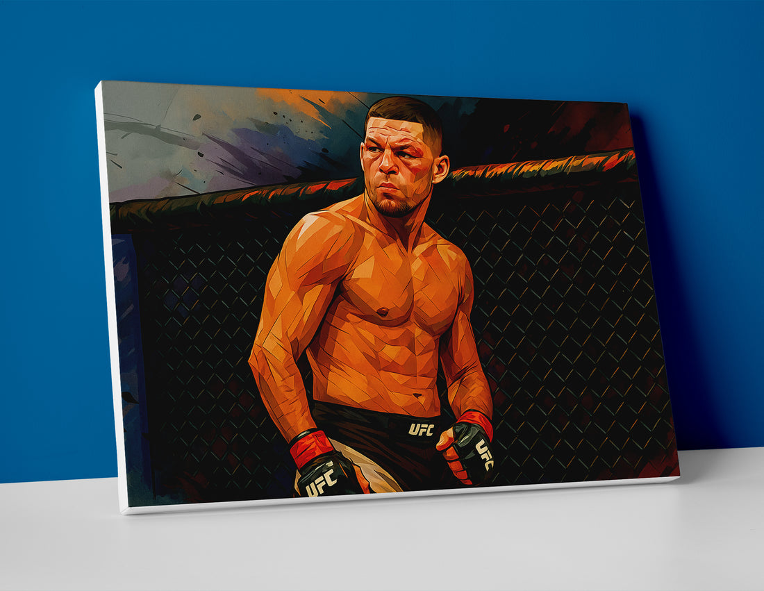 Nate Diaz Poster canvas painting wall art print ufc mma decor