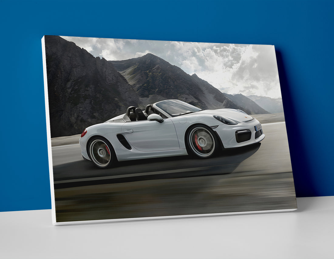 Porsche Boxster Spyder Poster canvas wall art print decor