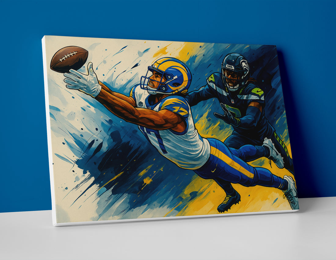 Puka Nacua poster painting canvas wall art print la rams