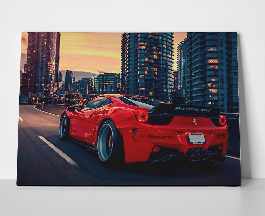 Red Ferrari Poster canvas wall art print decor