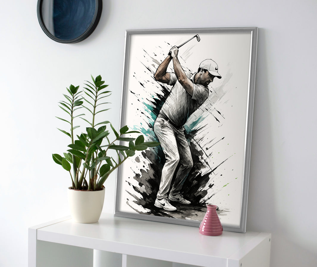 Scottie Scheffler Golf Poster canvas