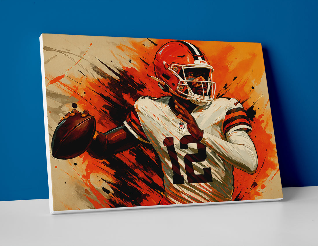 Shedeur Sanders Browns poster canvas wall art print decor painting