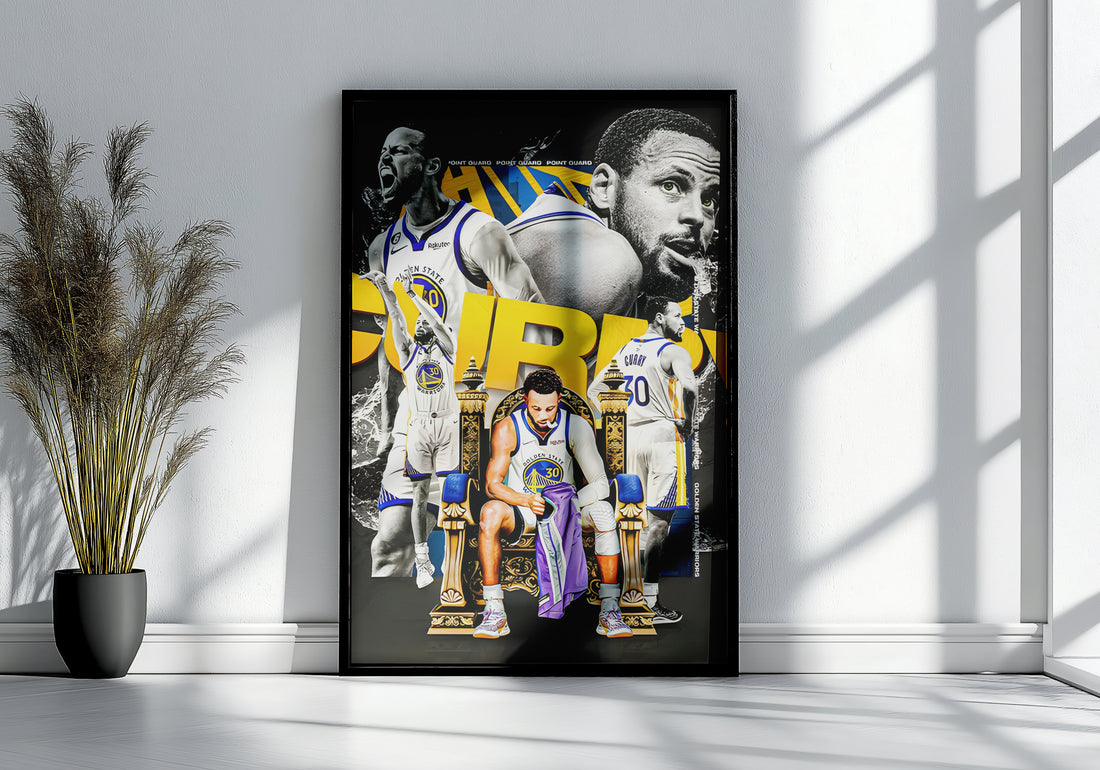 Steph Curry Throne Poster or Canvas Wall Art