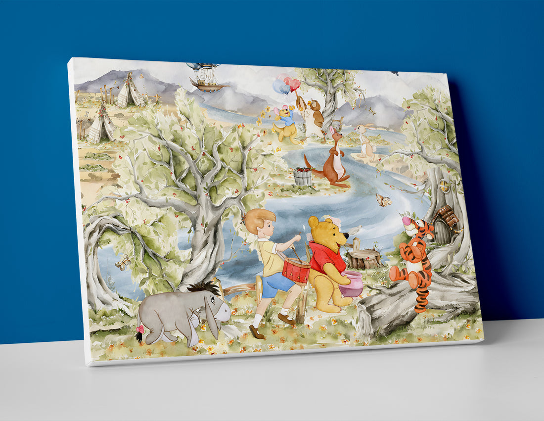 Winnie the Pooh Art Poster or Canvas Print Wall Art