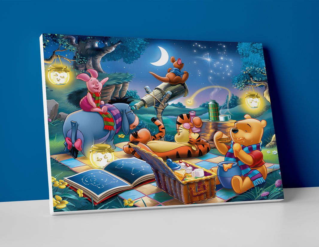 Winnie the Pooh Characters Poster or Canvas Print Wall Art