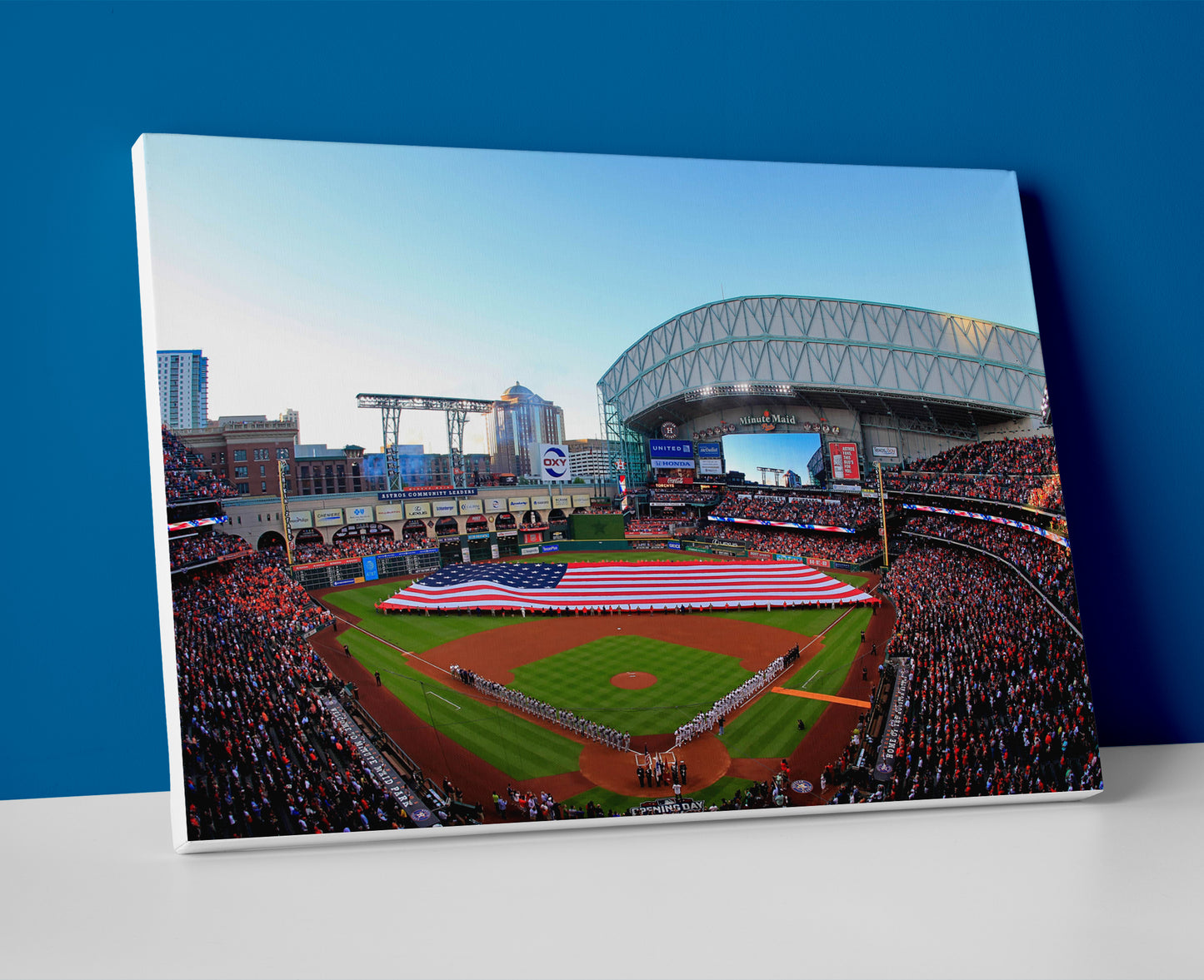 houston astros stadium poster canvas wall art painting artwork baseball