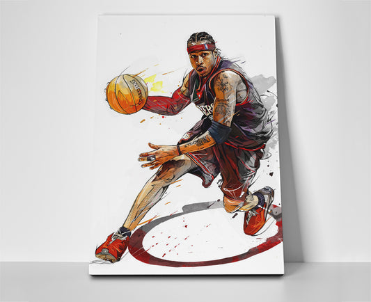 Allen Iverson Art Poster or Wrapped Canvas - Player Season