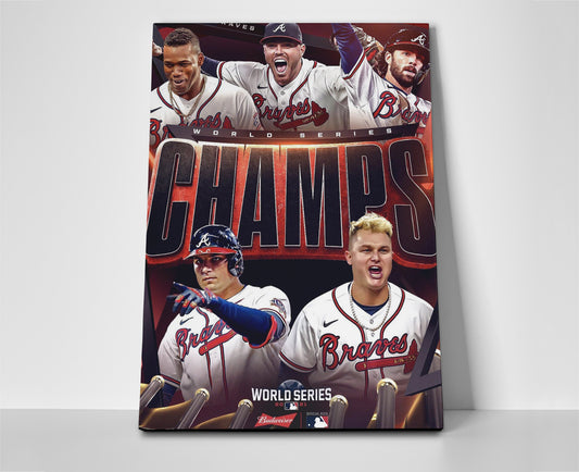 Atlanta Braves World Series Poster or Wrapped Canvas