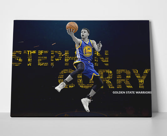 Steph Curry Layup Poster or Wrapped Canvas - Player Season
