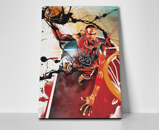 Michael Jordan Dunk Poster or Wrapped Canvas - Player Season