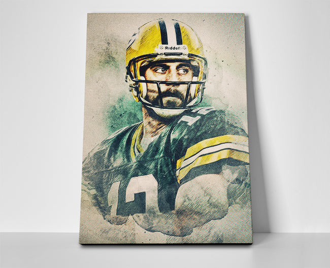 Aaron Rodgers Green Bay Poster or Wrapped Canvas - Player Season
