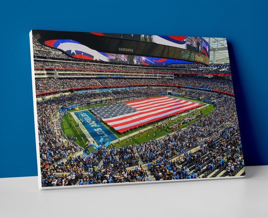los angeles chargers stadium poster canvas wall art painting artwork football
