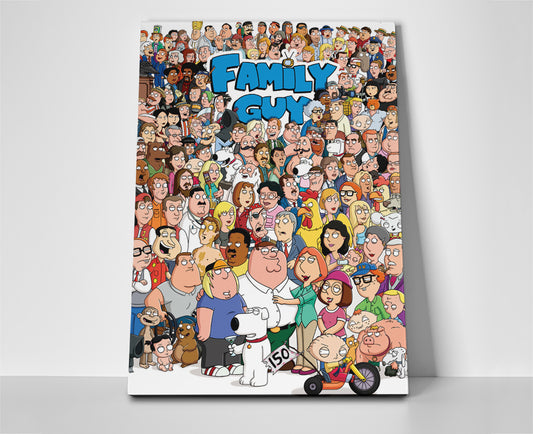 family guy poster canvas wall art characters artwork
