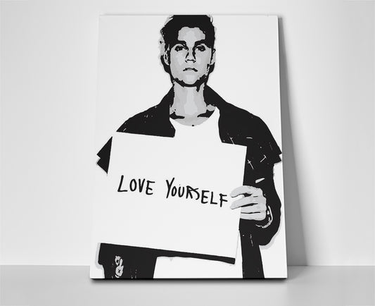 justin bieber love yourself poster canvas wall art