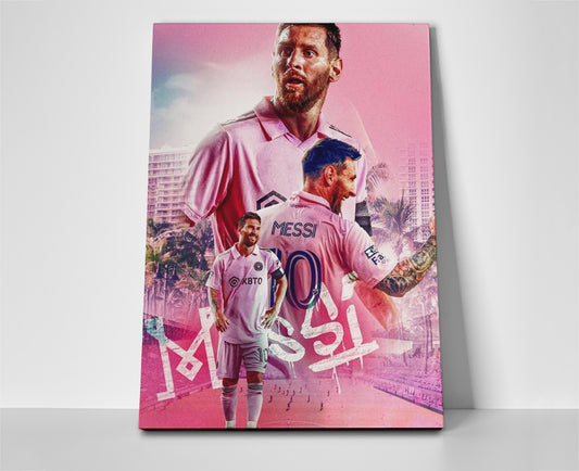 Lionel messi poster leo canvas miami fc futbol soccer wall art artwork painting