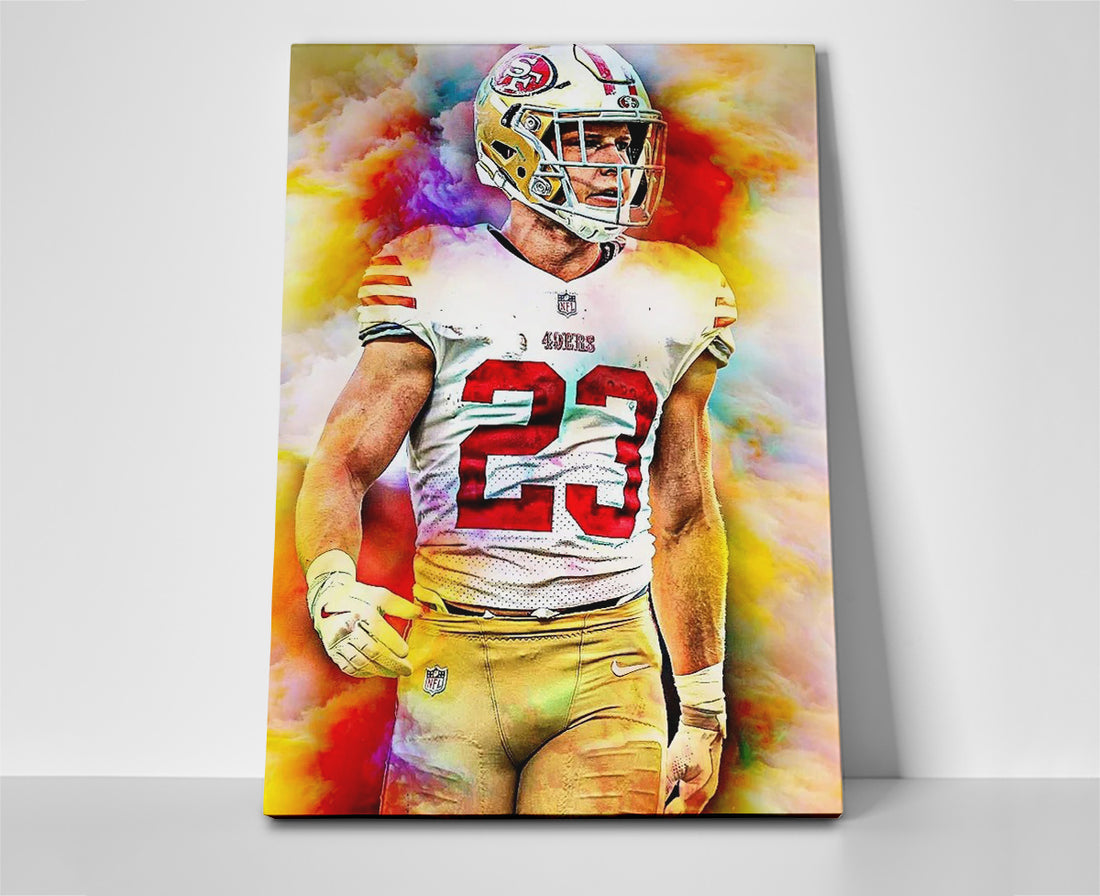 Christian McCaffrey poster wall art canvas 49ers football