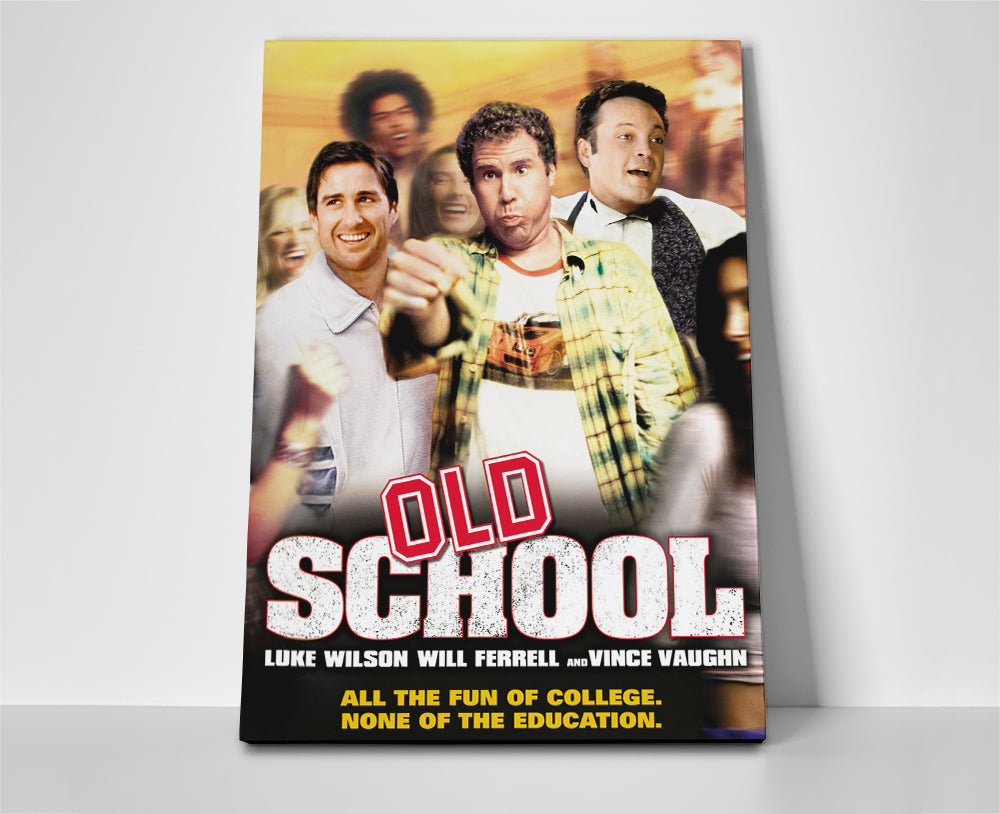 Old School poster canvas wall art