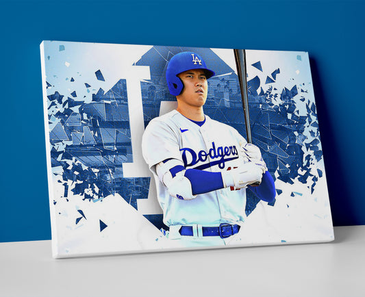 shohei ohtani dodgers poster canvas wall art painting