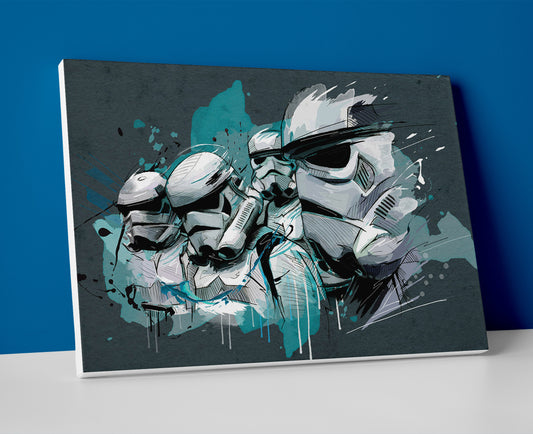 Stormtrooper Art poster canvas wall art star wars painting