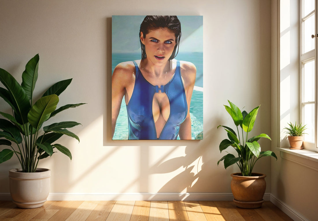 Alexandra Daddario Bikini Poster or Canvas Wall Art print decor