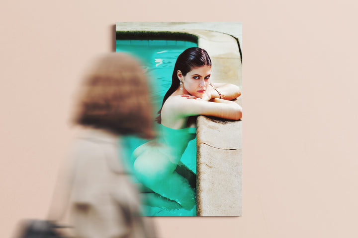 Alexandra Daddario Pool Poster or Canvas Wall Art sexy