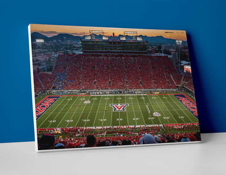 Arizona Wildcats Football Stadium Poster canvas wall art print