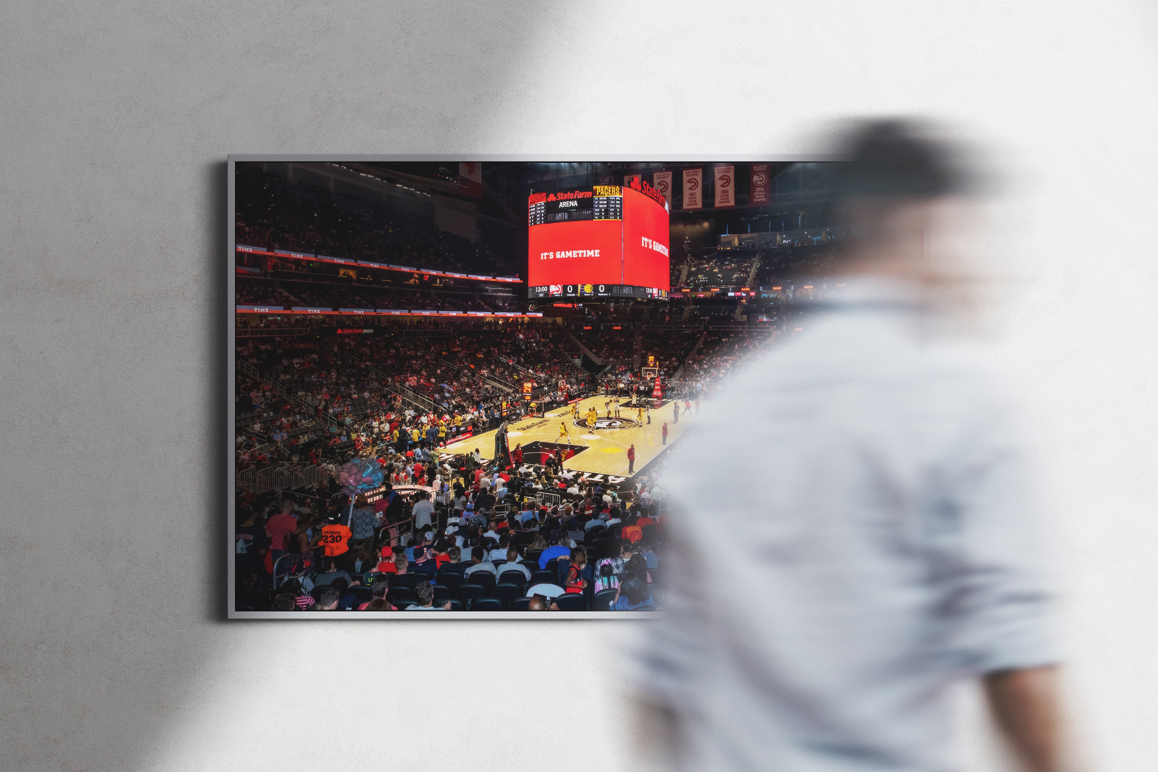 Atlanta Hawks Arena Poster or Canvas Wall Art print decor