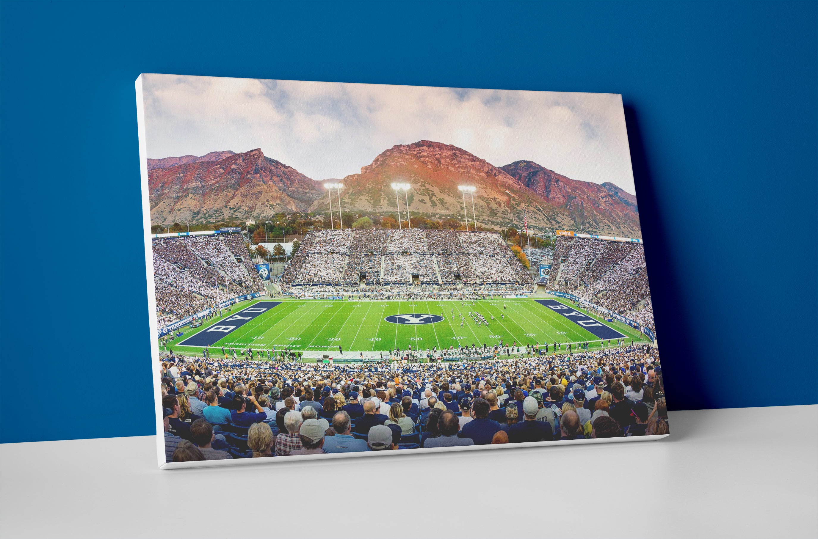BYU football stadium poster canvas