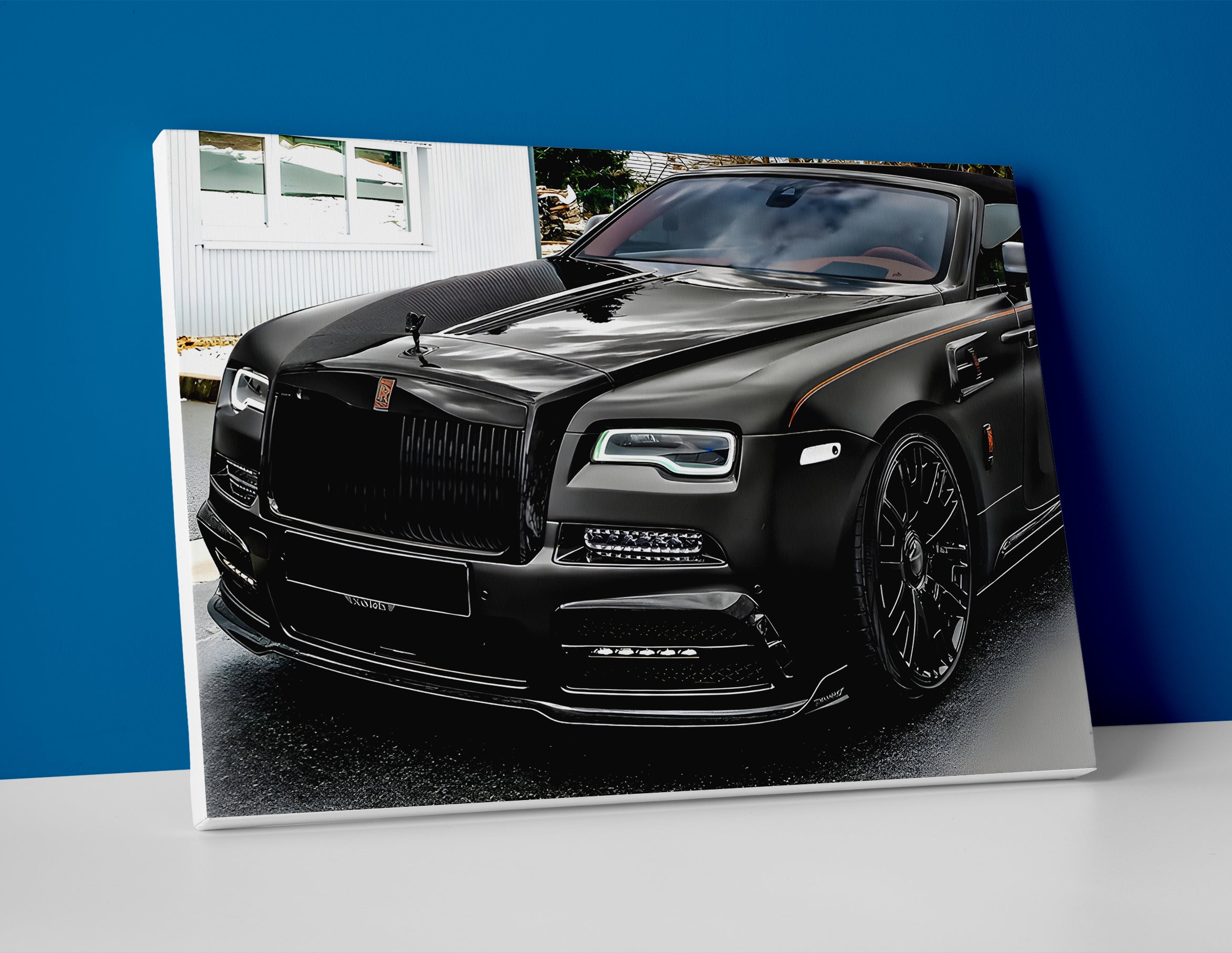Black Rolls Royce Dawn Poster or Canvas Print Wall Art