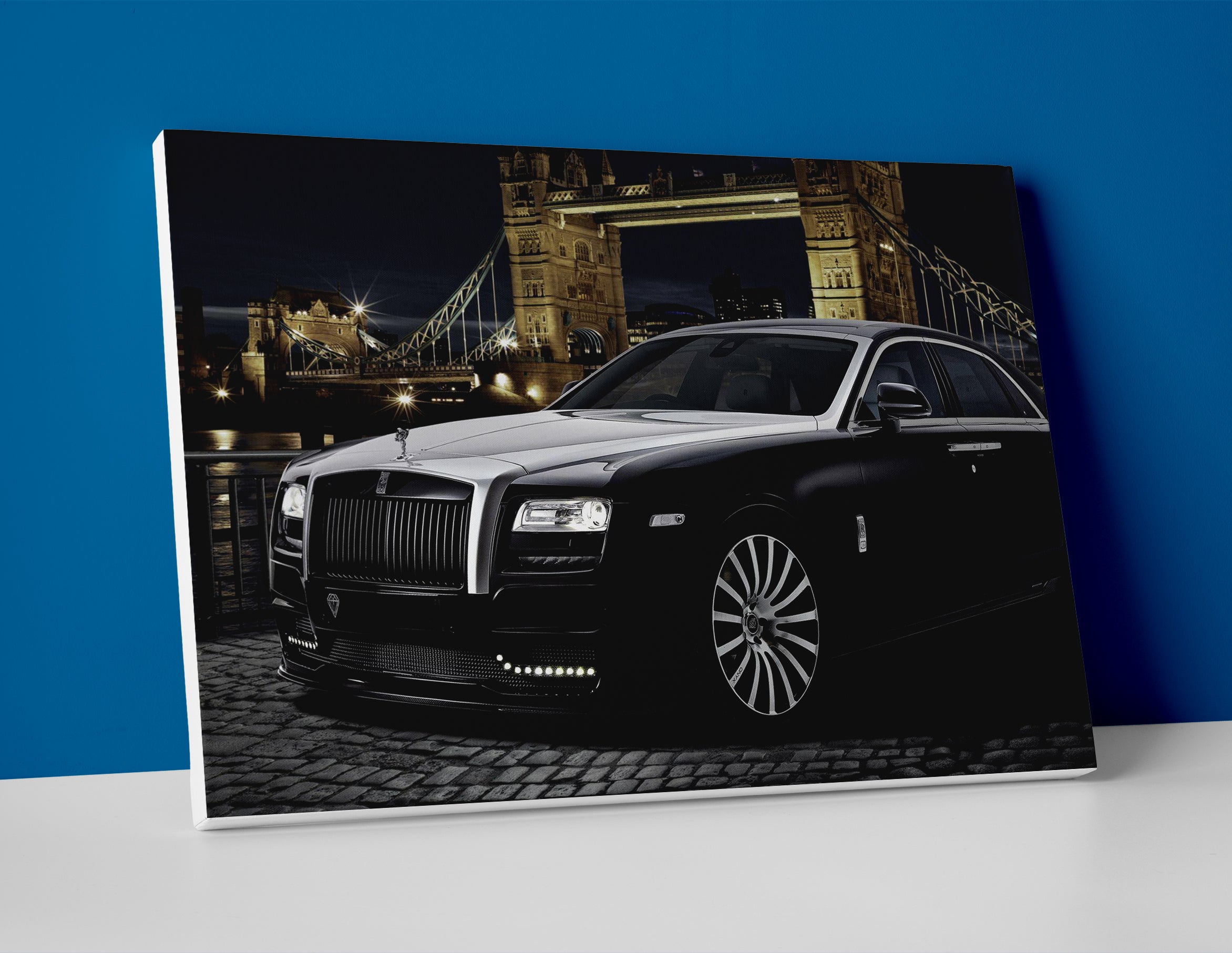 Black Rolls Royce Phantom Poster or Canvas Print Wall Art