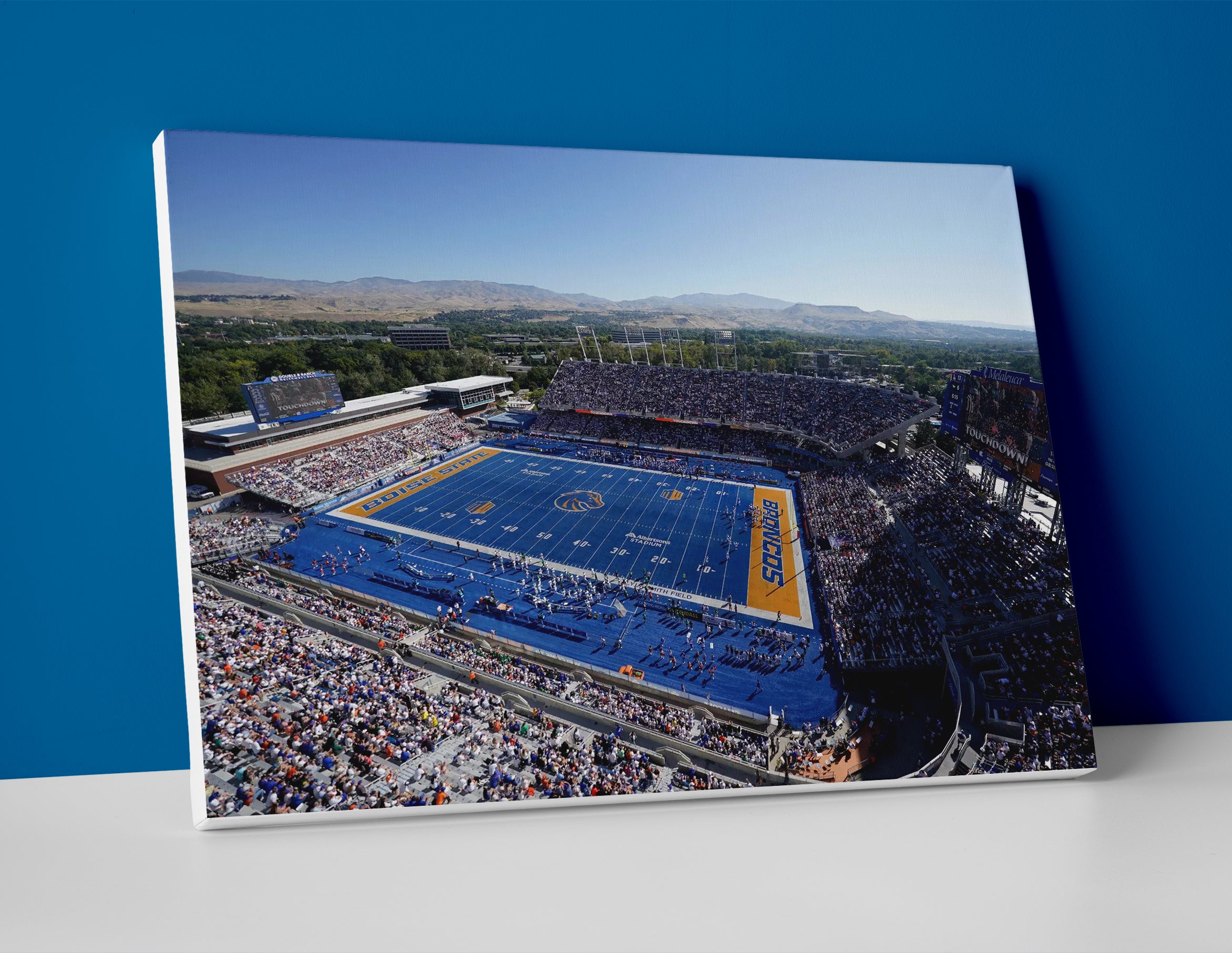 Boise state football stadium poster canvas wall art