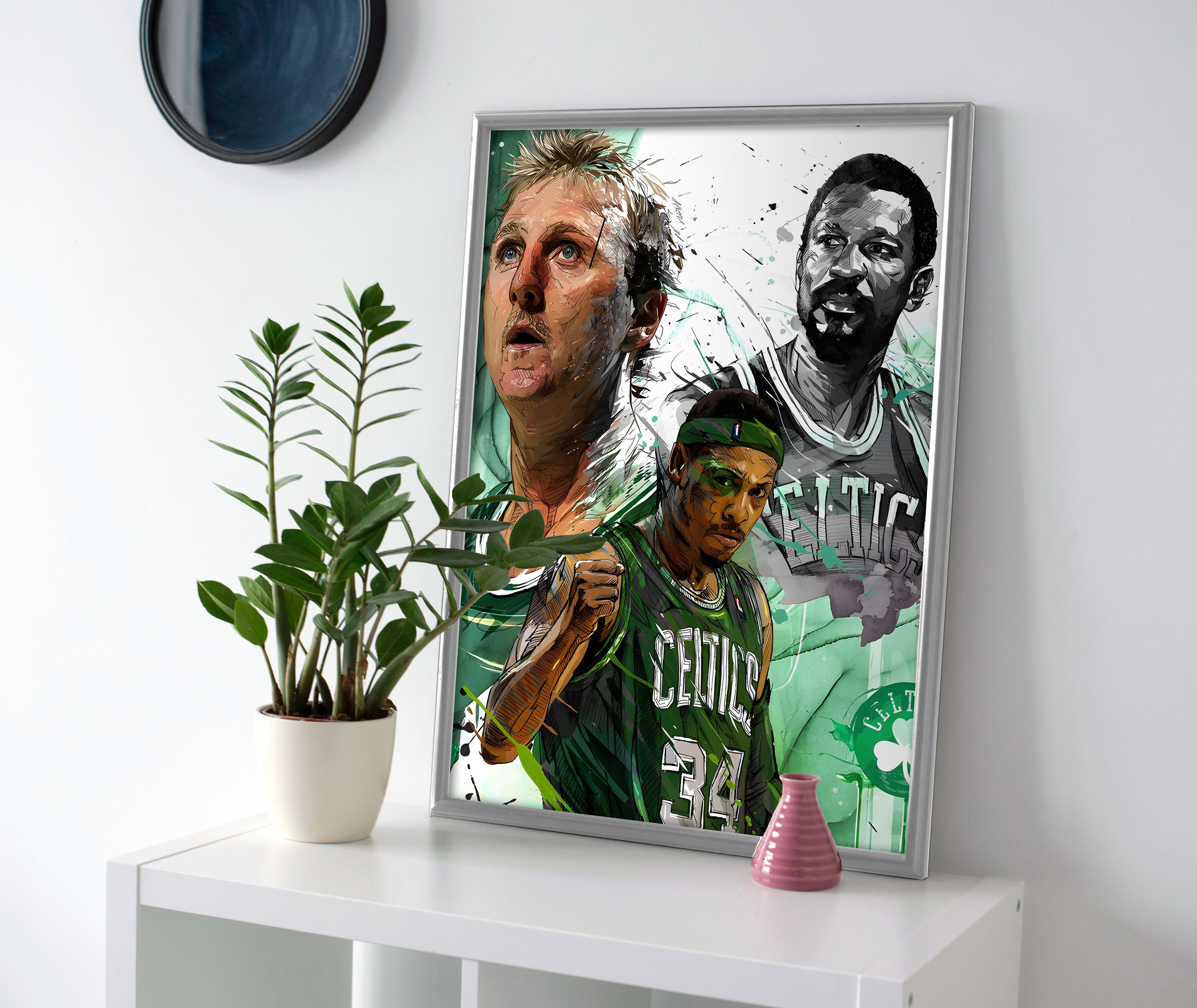 Boston Celtics Legends poster canvas wall art print painting