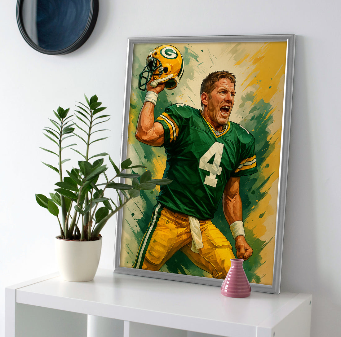 Brett Favre poster canvas painting wall art print decor packers