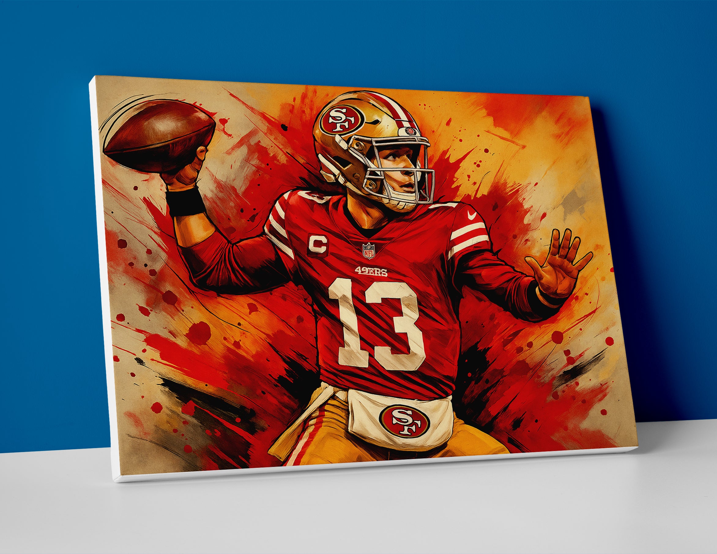 Brock Purdy Painting Poster canvas wall art print decor