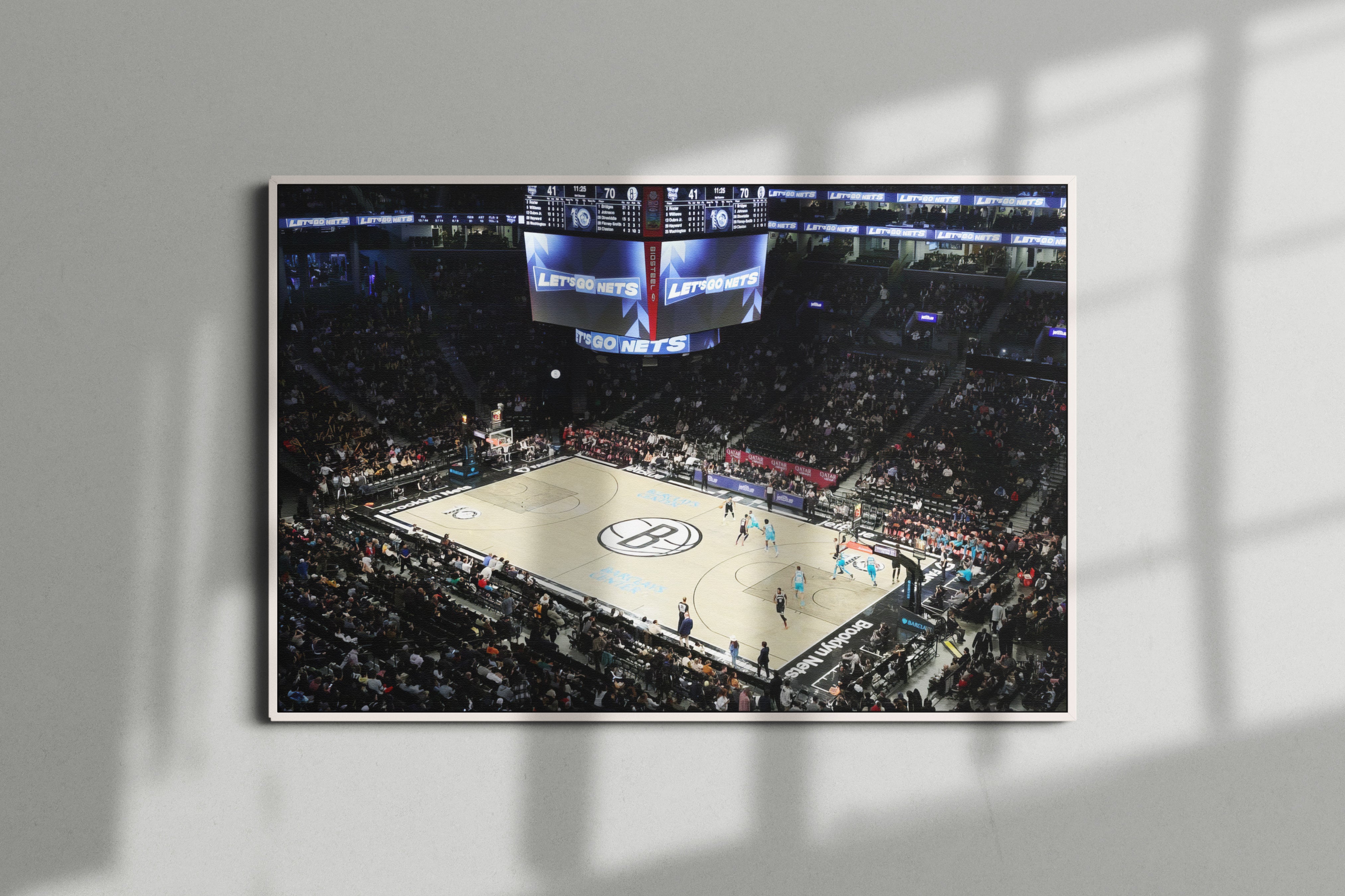 Brooklyn Nets Arena Poster or Canvas Wall Art print