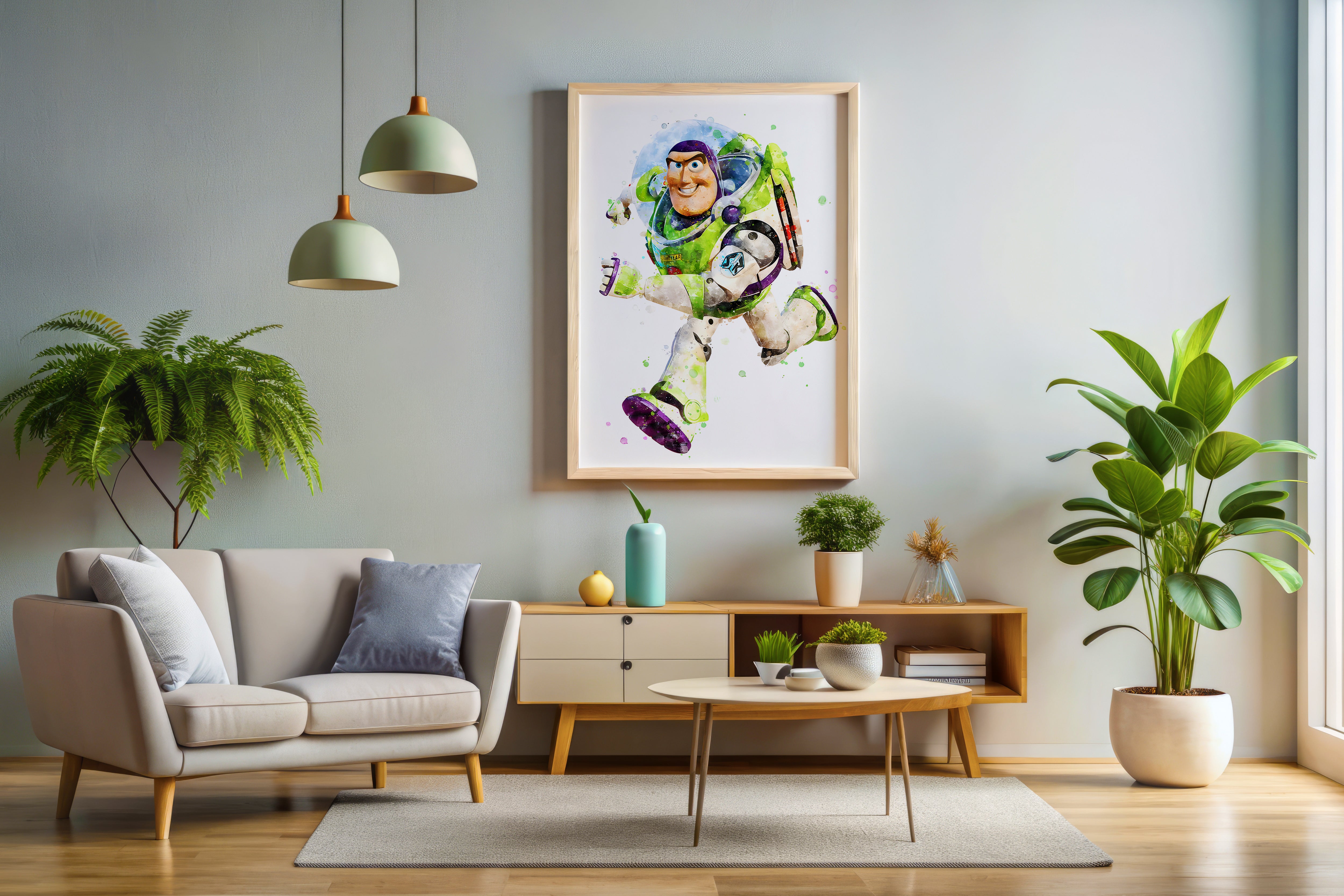 Buzz Lightyear Movie Poster or Canvas Wall Art print decor