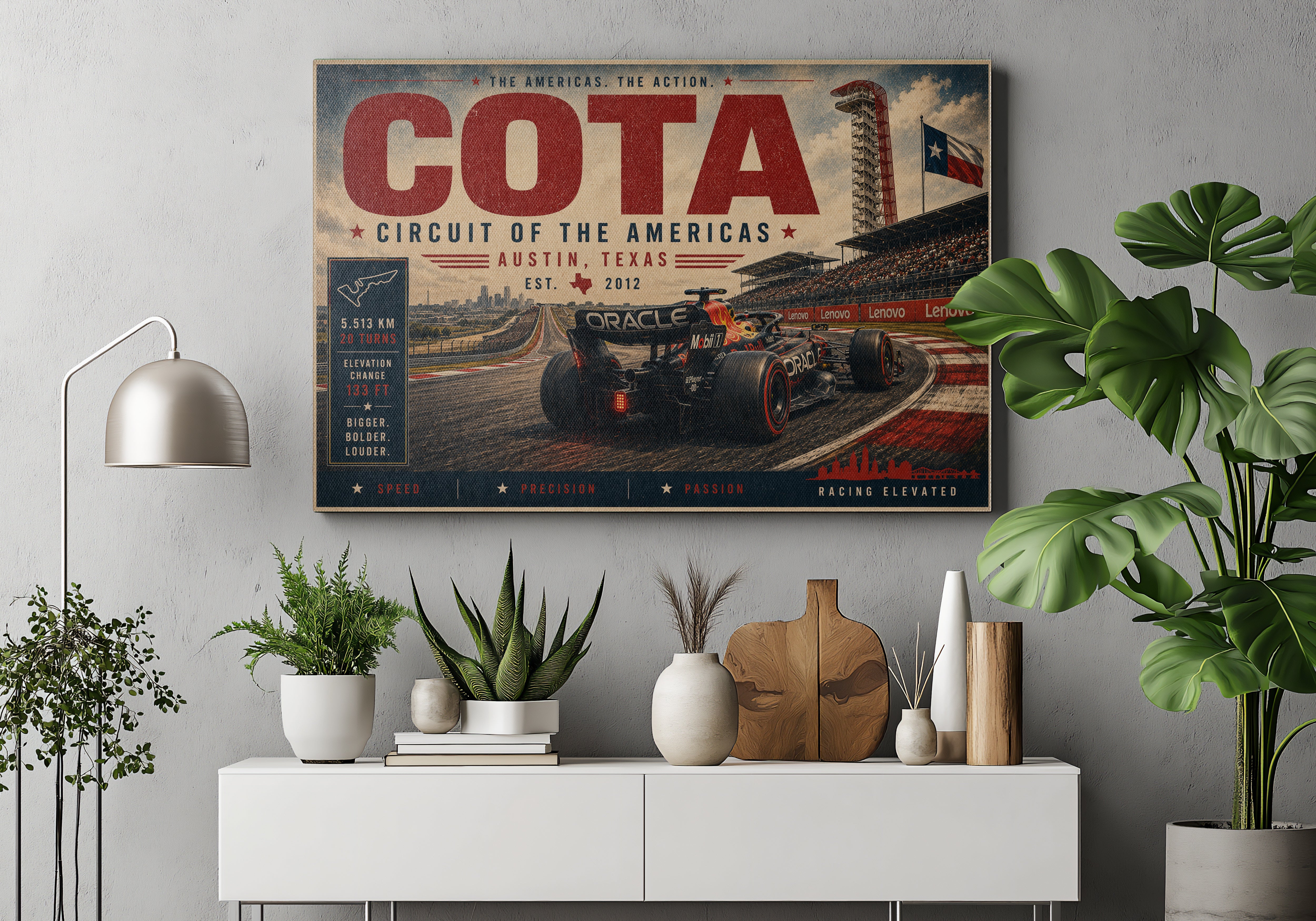 COTA Circuit of the Americas Racing Poster & Canvas