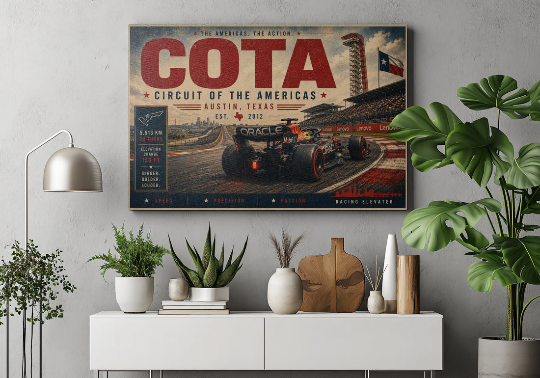 COTA Circuit of the Americas Racing Poster & Canvas