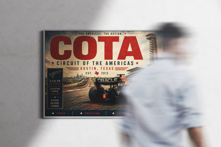 COTA Circuit of the Americas Racing Poster & Canvas