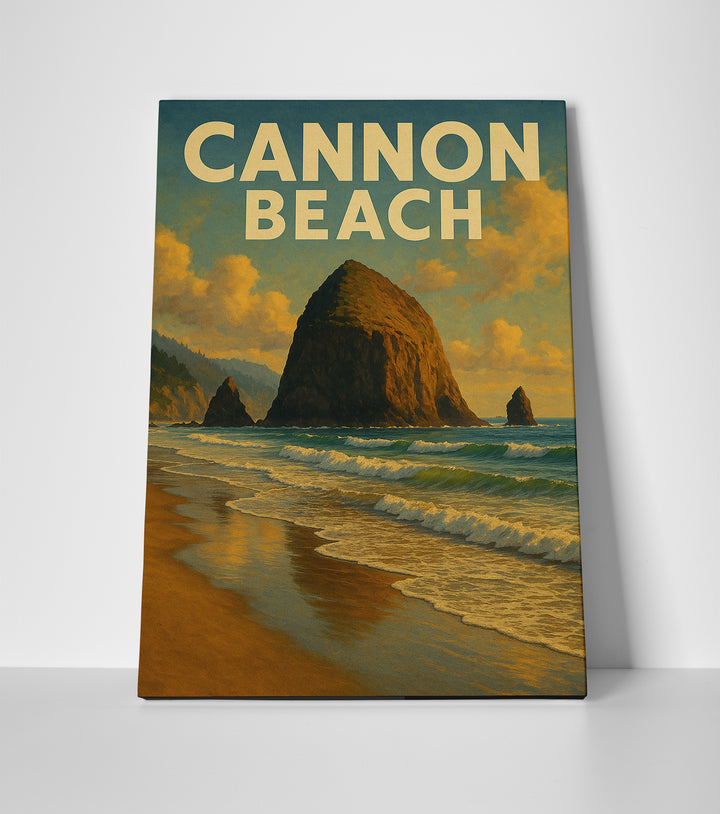Cannon beach poster canvas wall art print decor