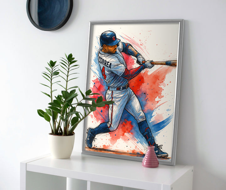 Carlos Correa Twins Poster canvas wall art