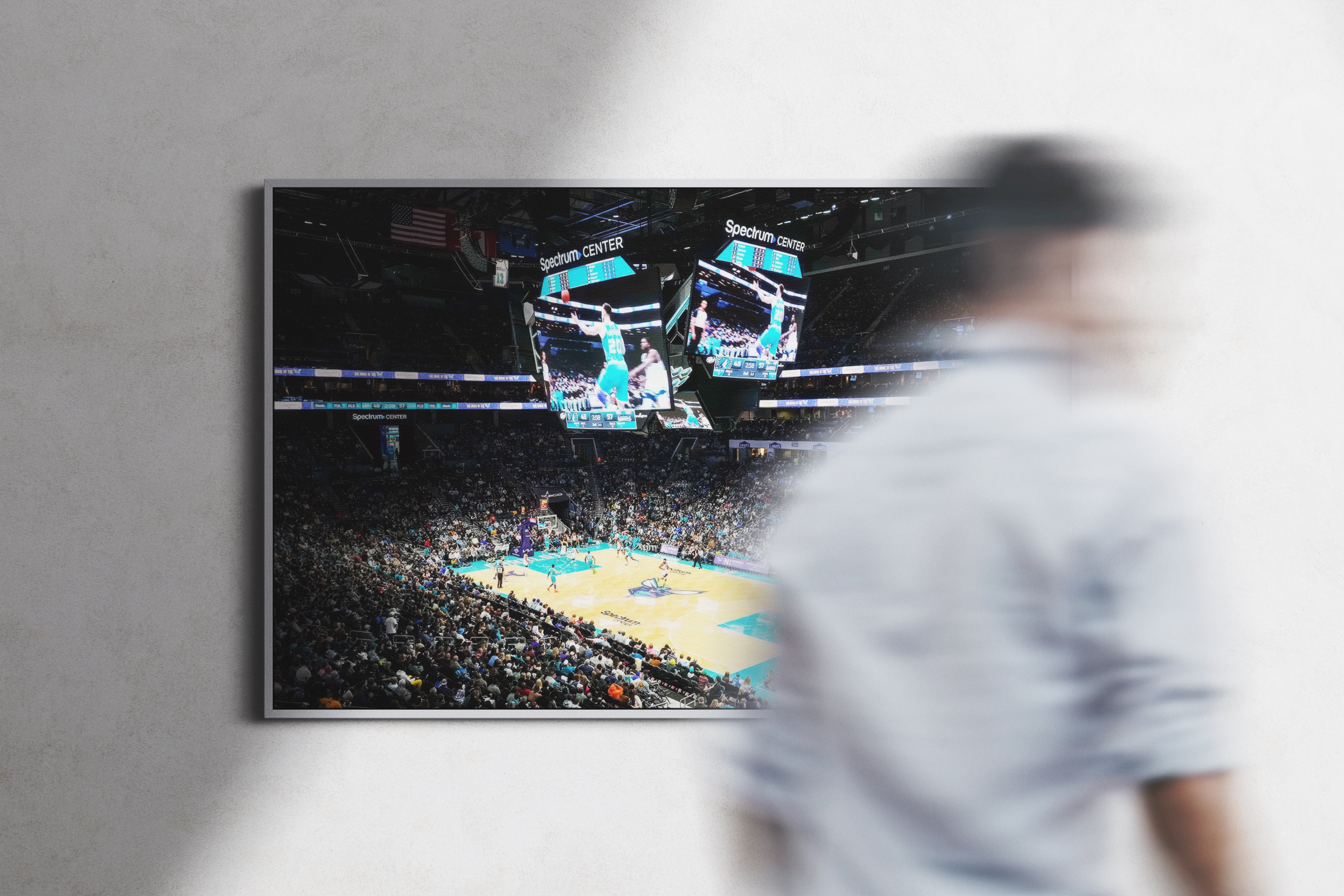 Charlotte Hornets Arena Poster or Canvas Wall Art print decor